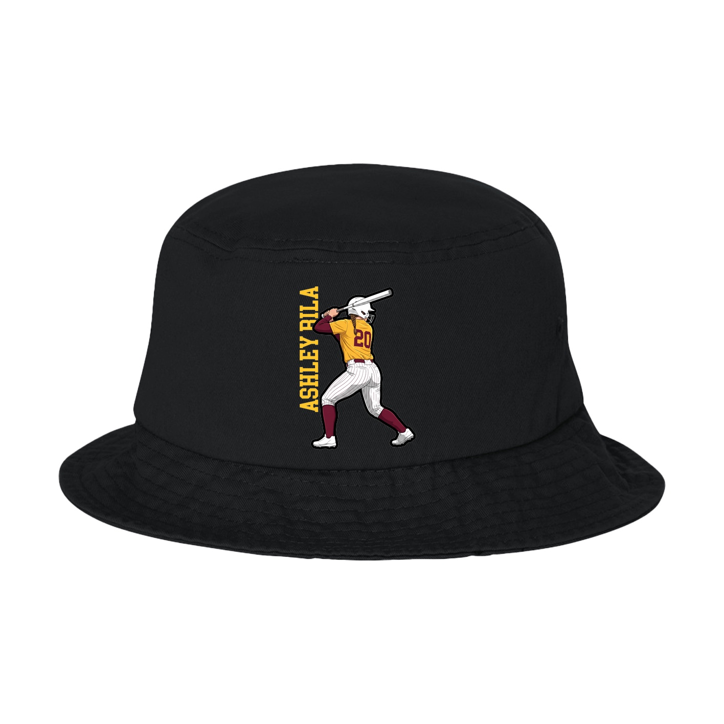 Bucket Cap — Name Vertical in Black