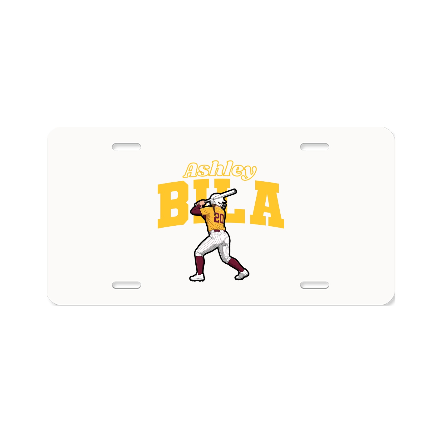 License Plate — Name Arch in Classic