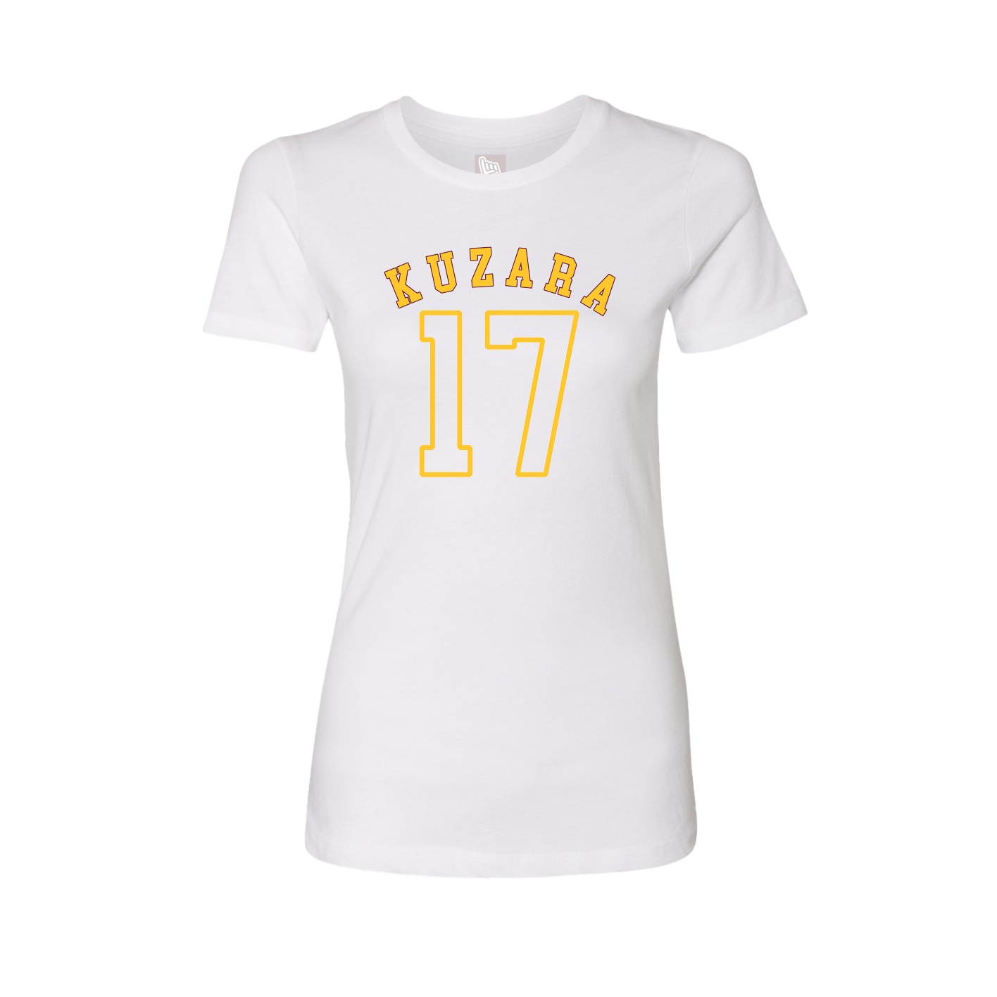 Fitted Women's Tee — Shirsey Arch in White