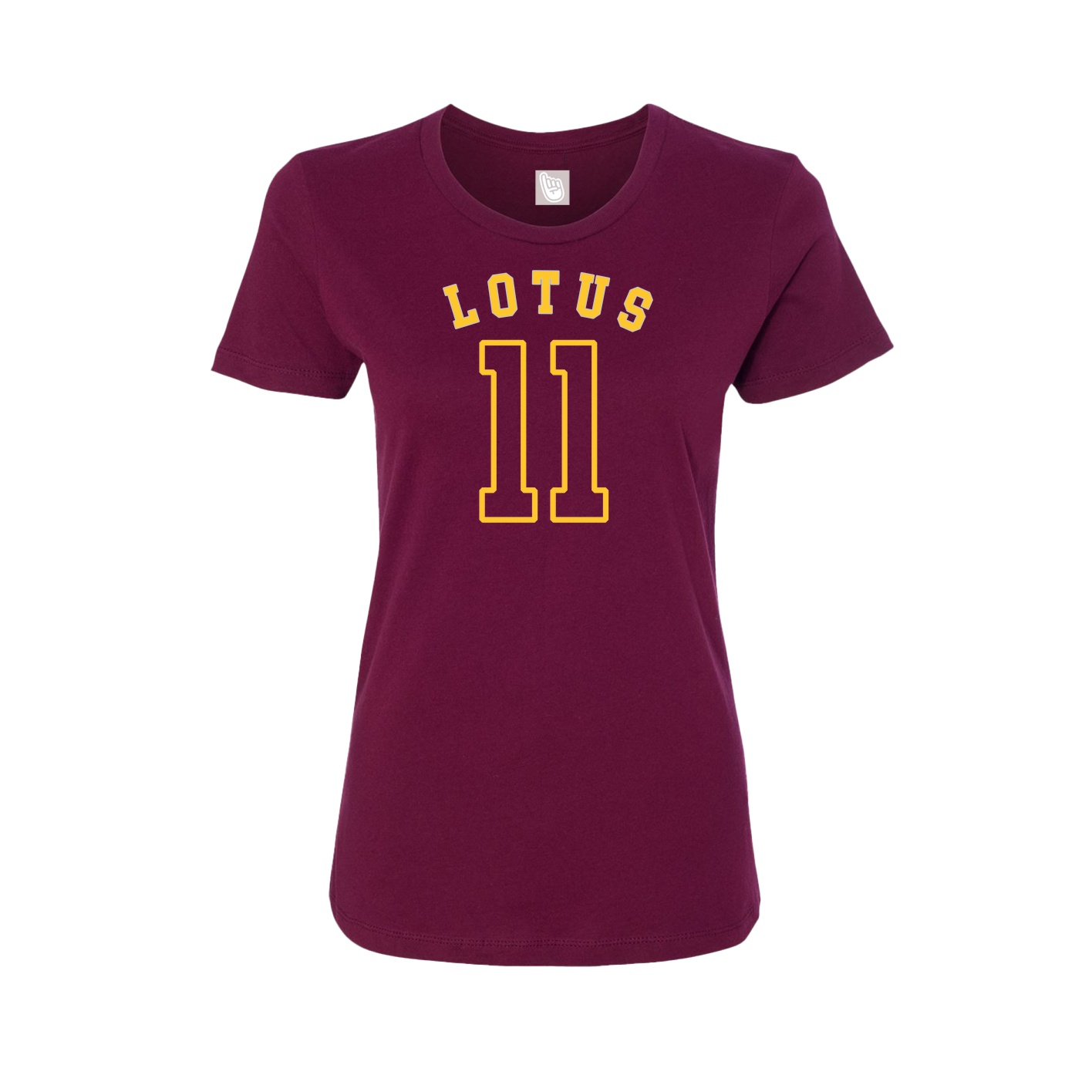 Fitted Women's Tee — Shirsey Arch in Maroon