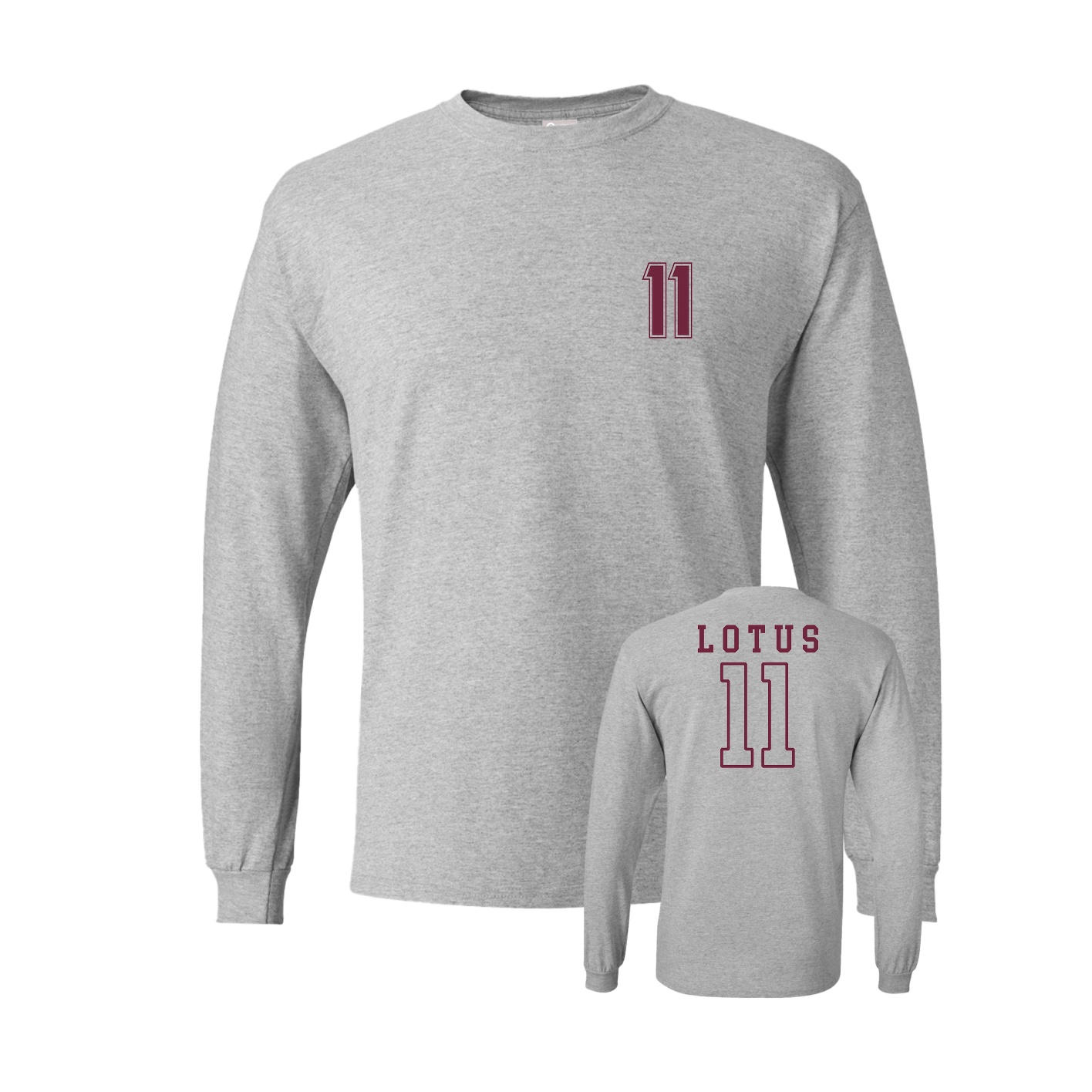 Long Sleeve Tee — Chest Back in Grey