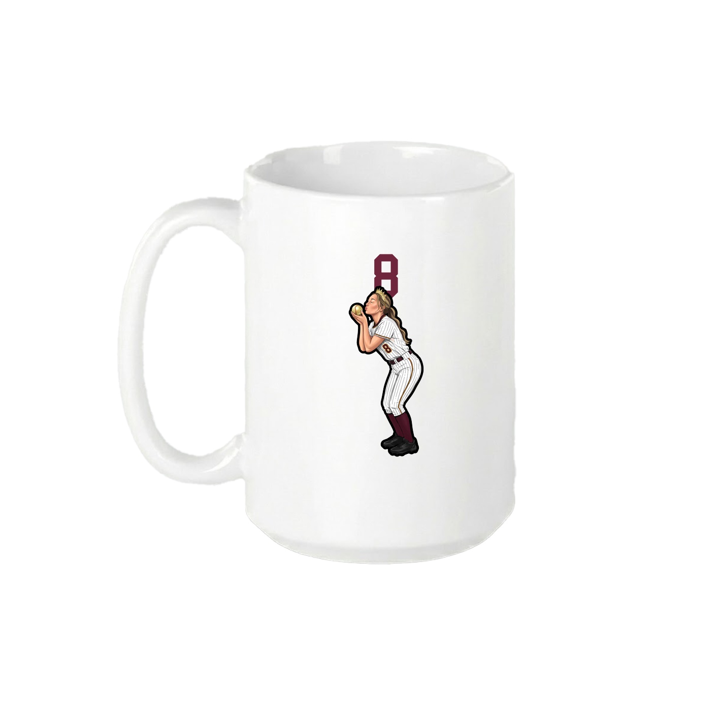 15oz Coffee Mug — Number Top in White