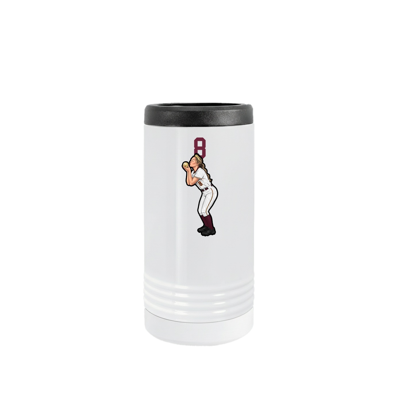 Slim Beverage Holder — Number Top in White