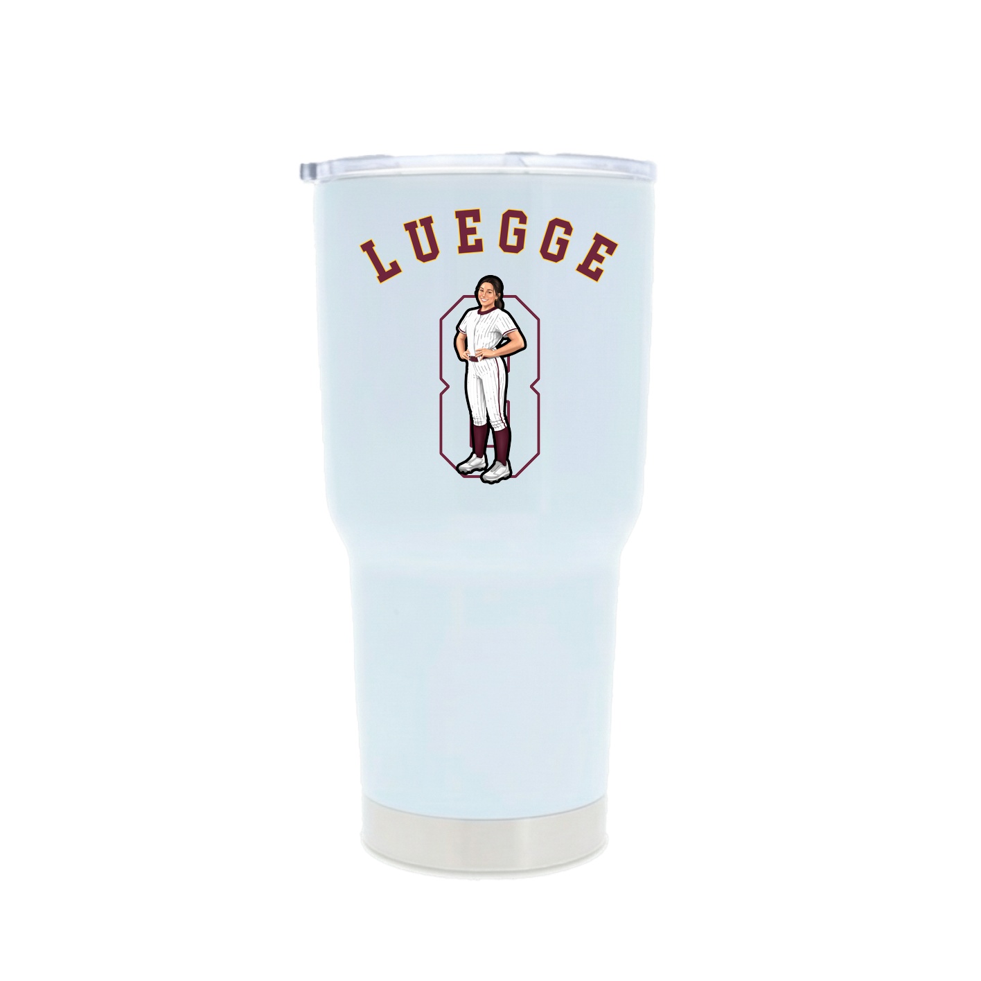 30oz Stainless Steel Tumbler — Shirsey Arch in White