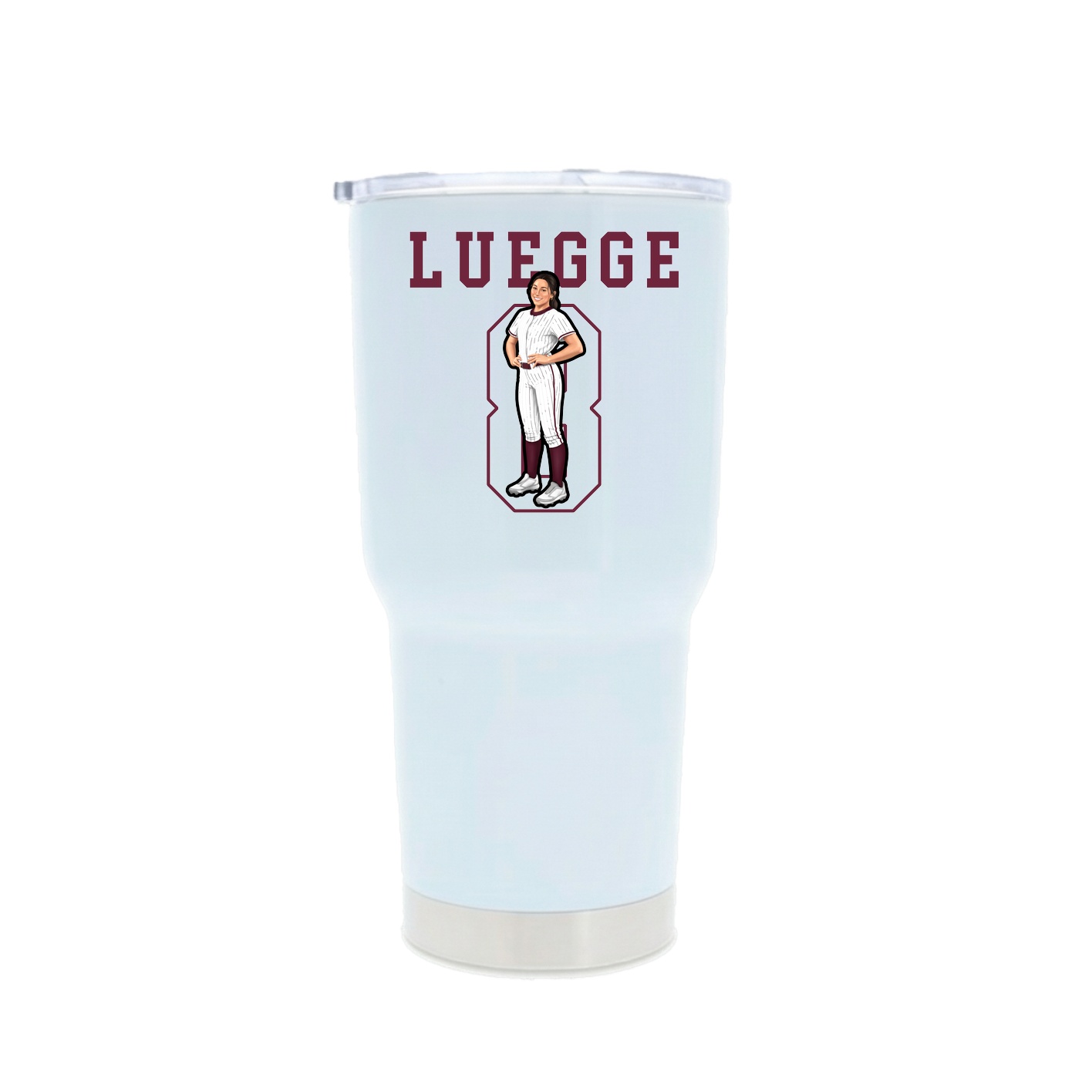 30oz Stainless Steel Tumbler — Shirsey in White