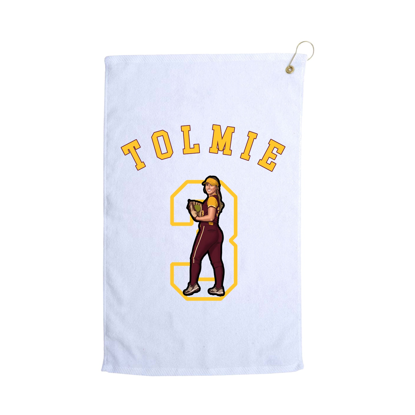 Golf Towel — Shirsey Arch in White