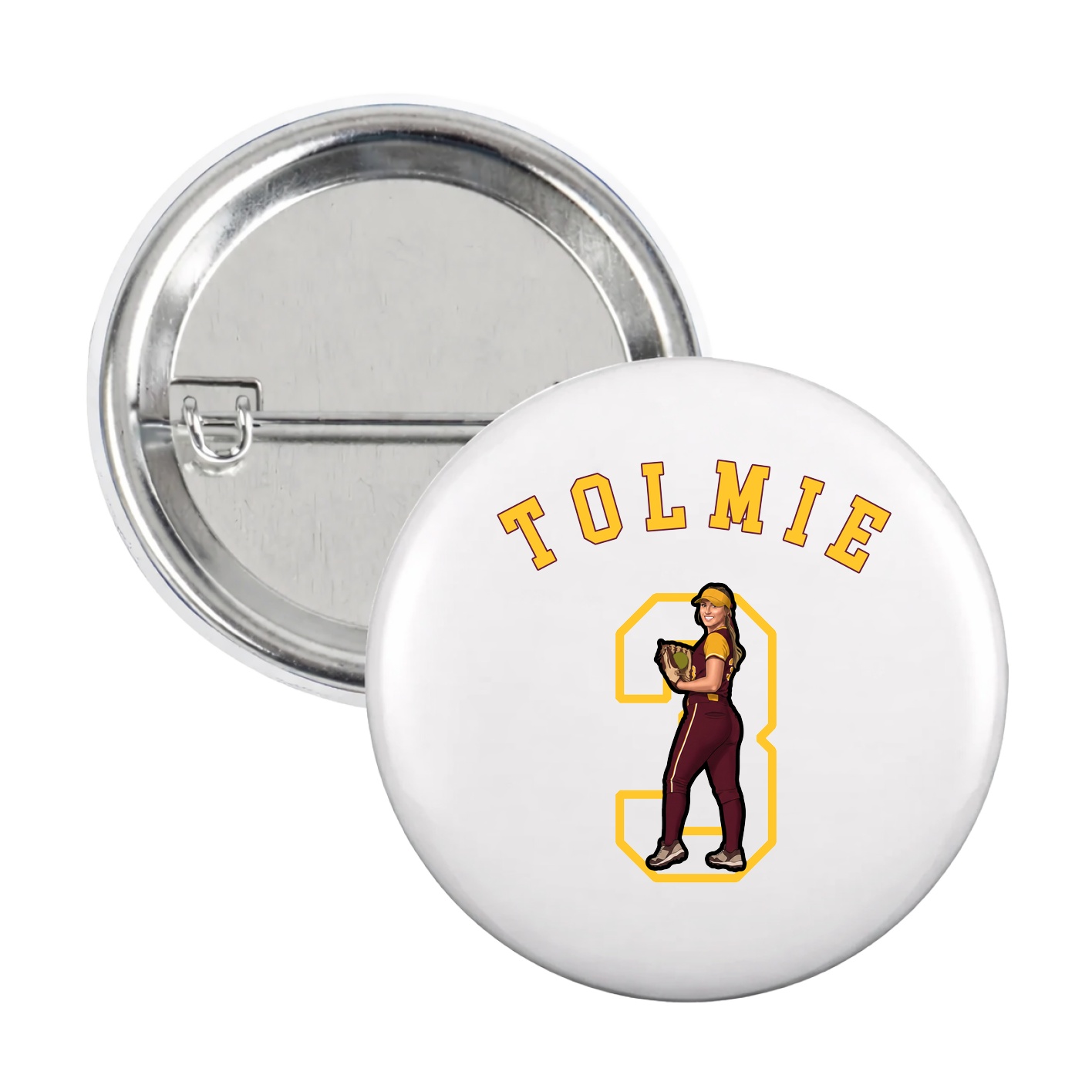 Game Day Button — Shirsey Arch in White