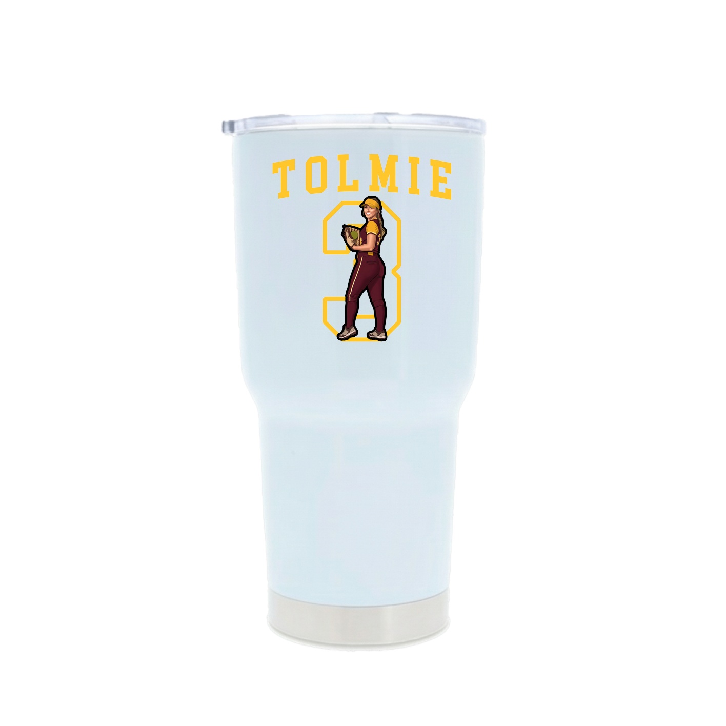 30oz Stainless Steel Tumbler — Shirsey in White