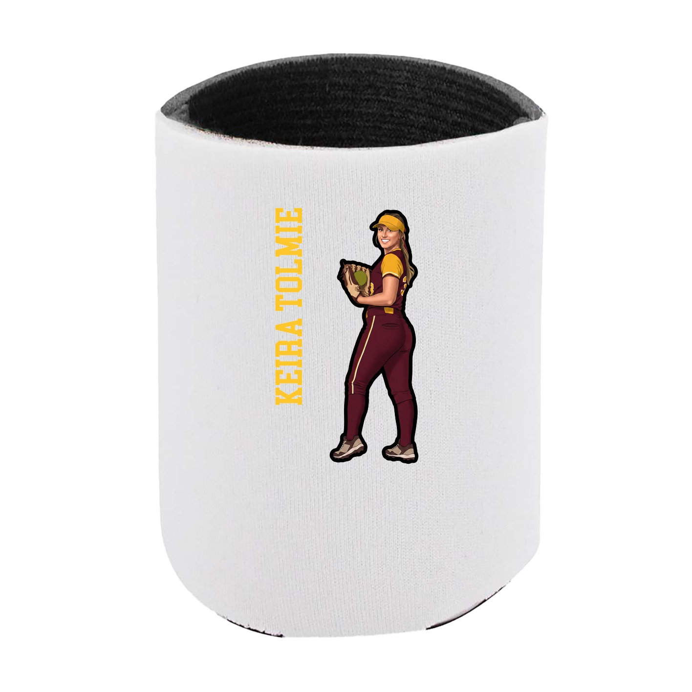 Can Holder — Name Vertical in White