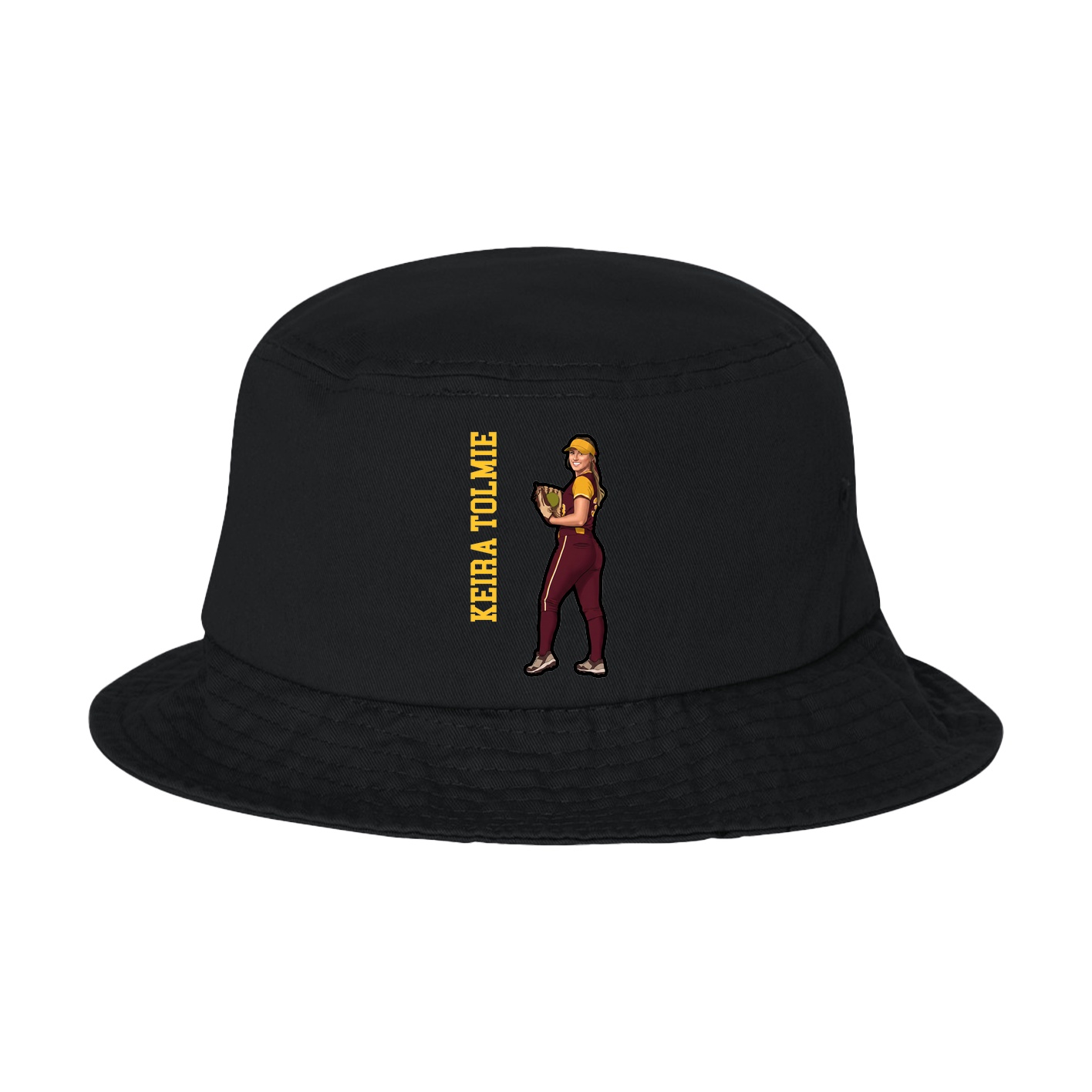 Bucket Cap — Name Vertical in Black