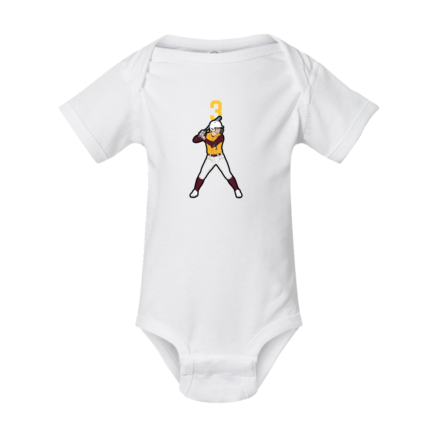 Baby Onesie — Number Top in White