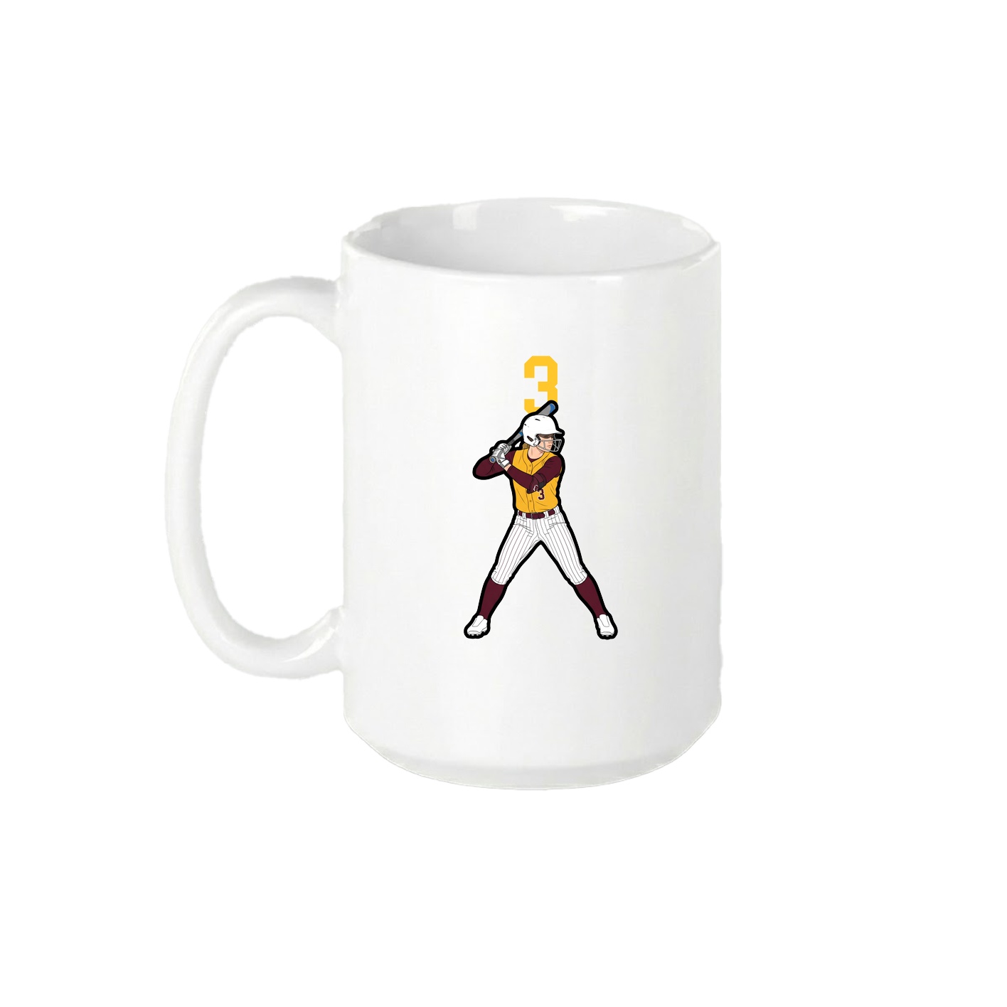 15oz Coffee Mug — Number Top in White