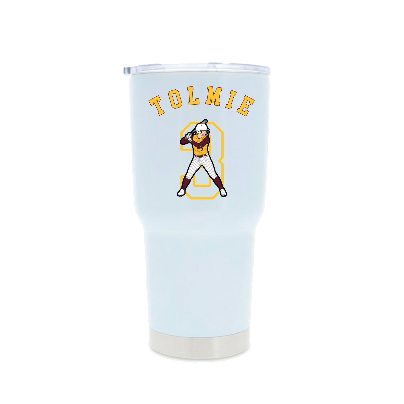 30oz Stainless Steel Tumbler — Shirsey Arch in White