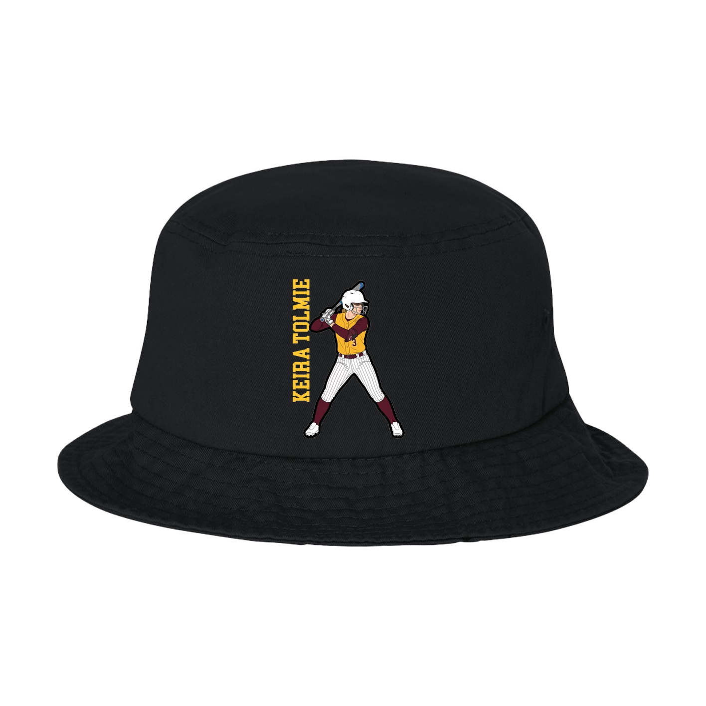 Bucket Cap — Name Vertical in Black