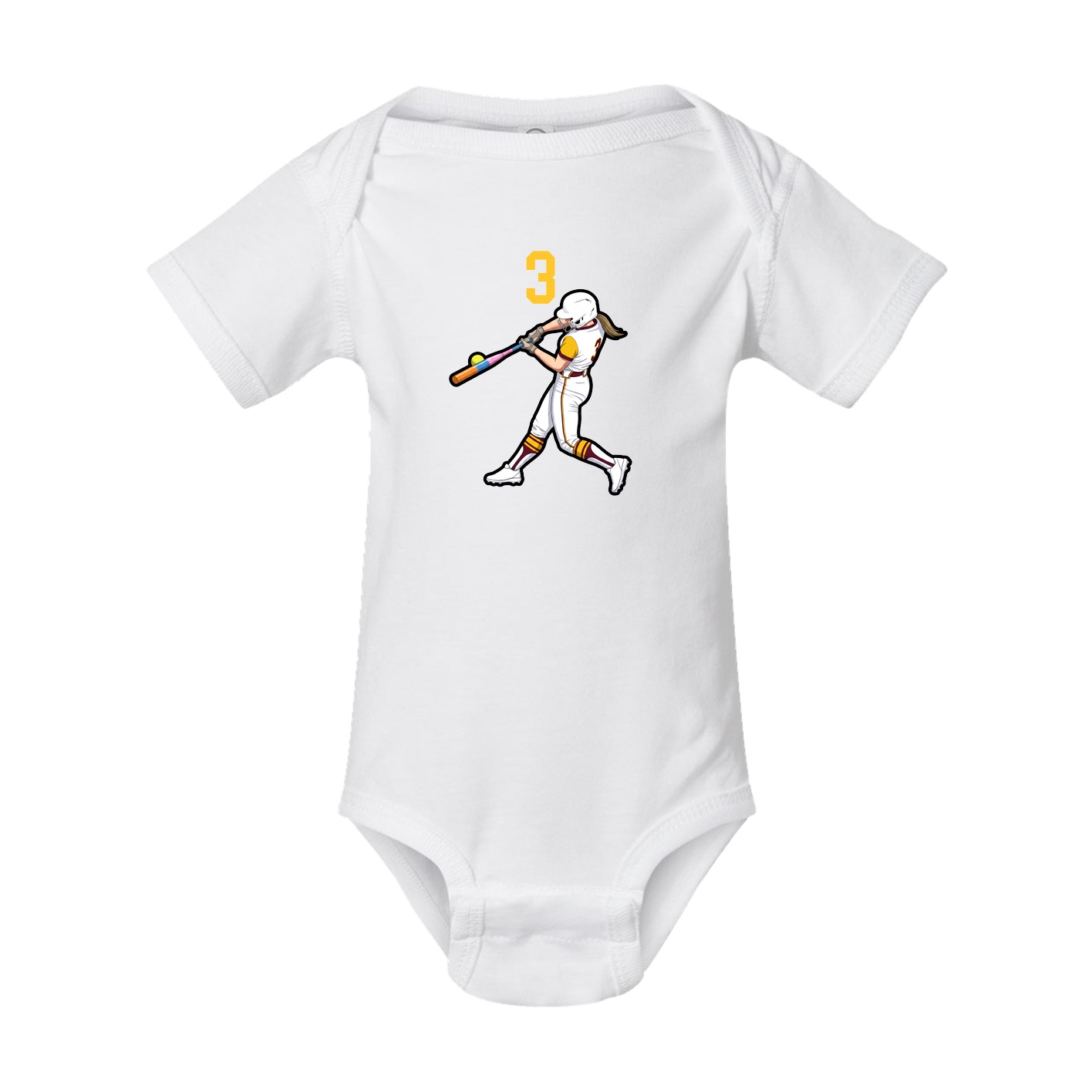Baby Onesie — Number Top in White