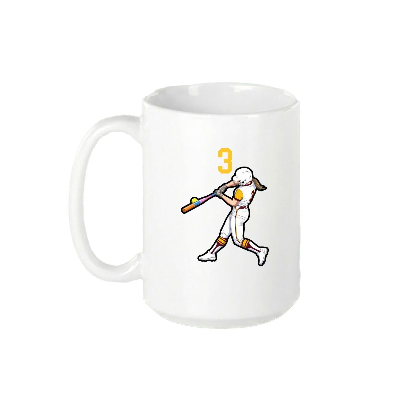 15oz Coffee Mug — Number Top in White