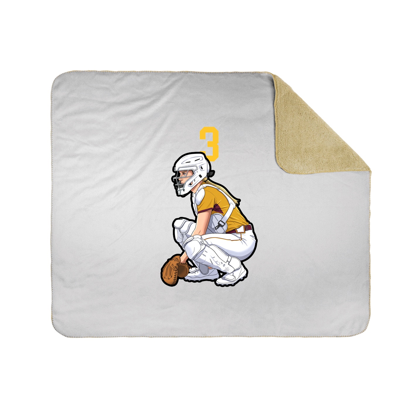 Throw Blanket — Number Top in White