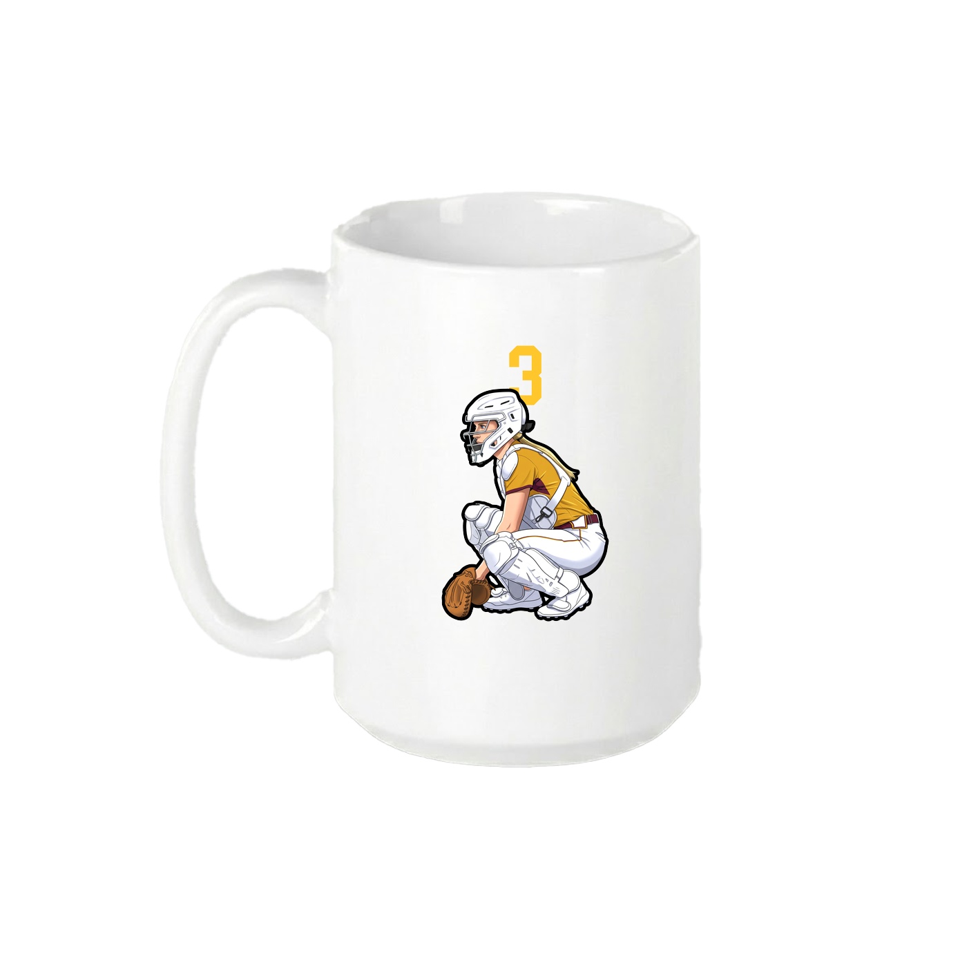 15oz Coffee Mug — Number Top in White