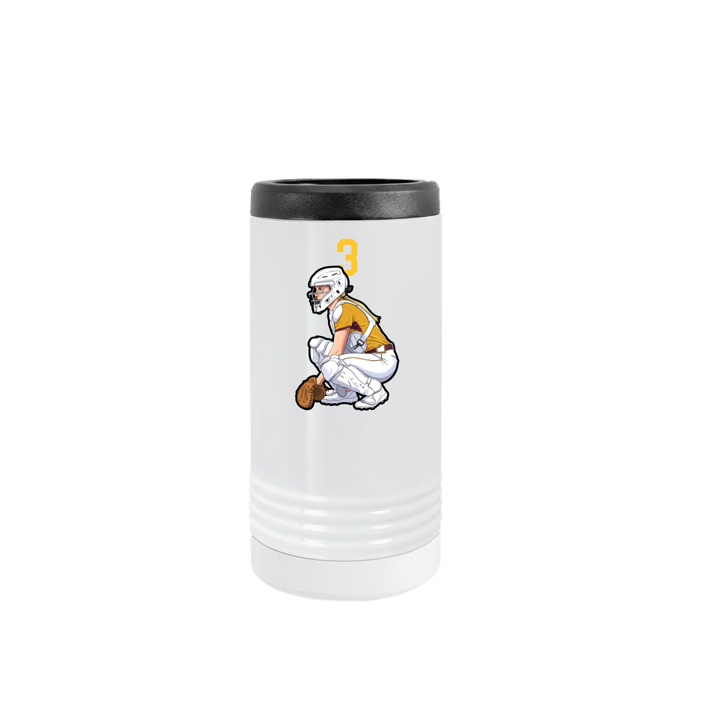 Slim Beverage Holder — Number Top in White