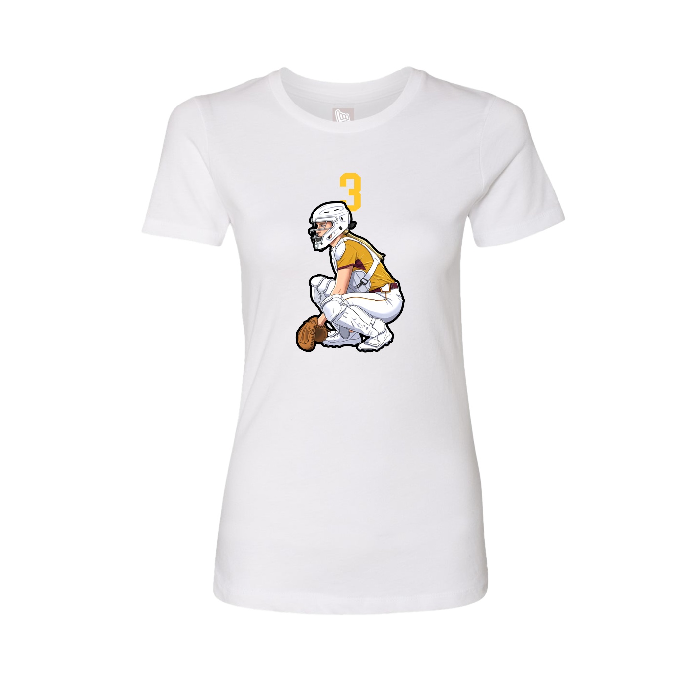 Womens Tee — Number Top in White