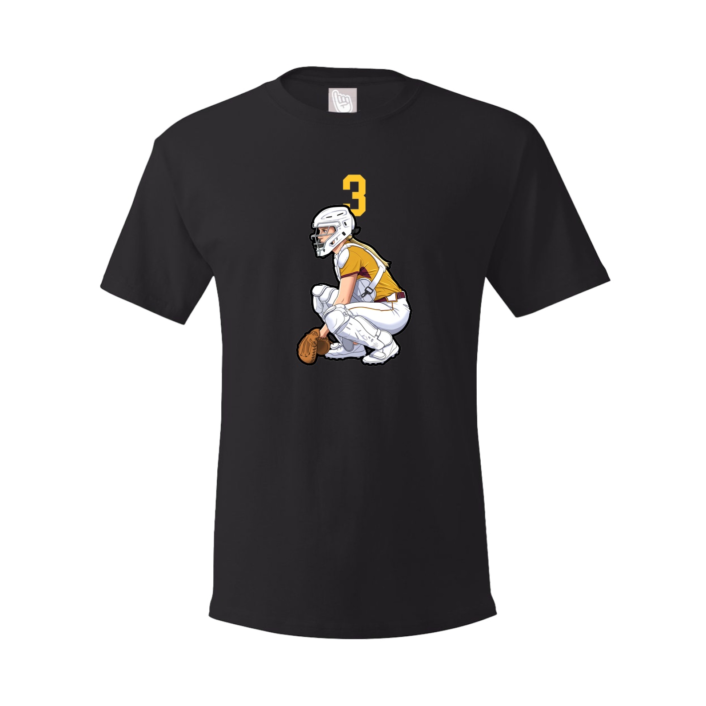 Youth Tee — Number Top in Black