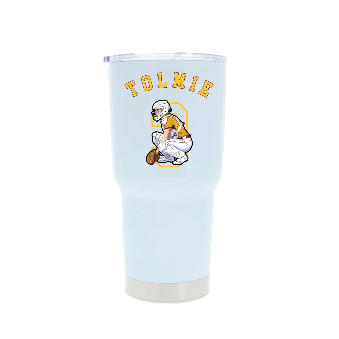 30oz Stainless Steel Tumbler — Shirsey Arch in White