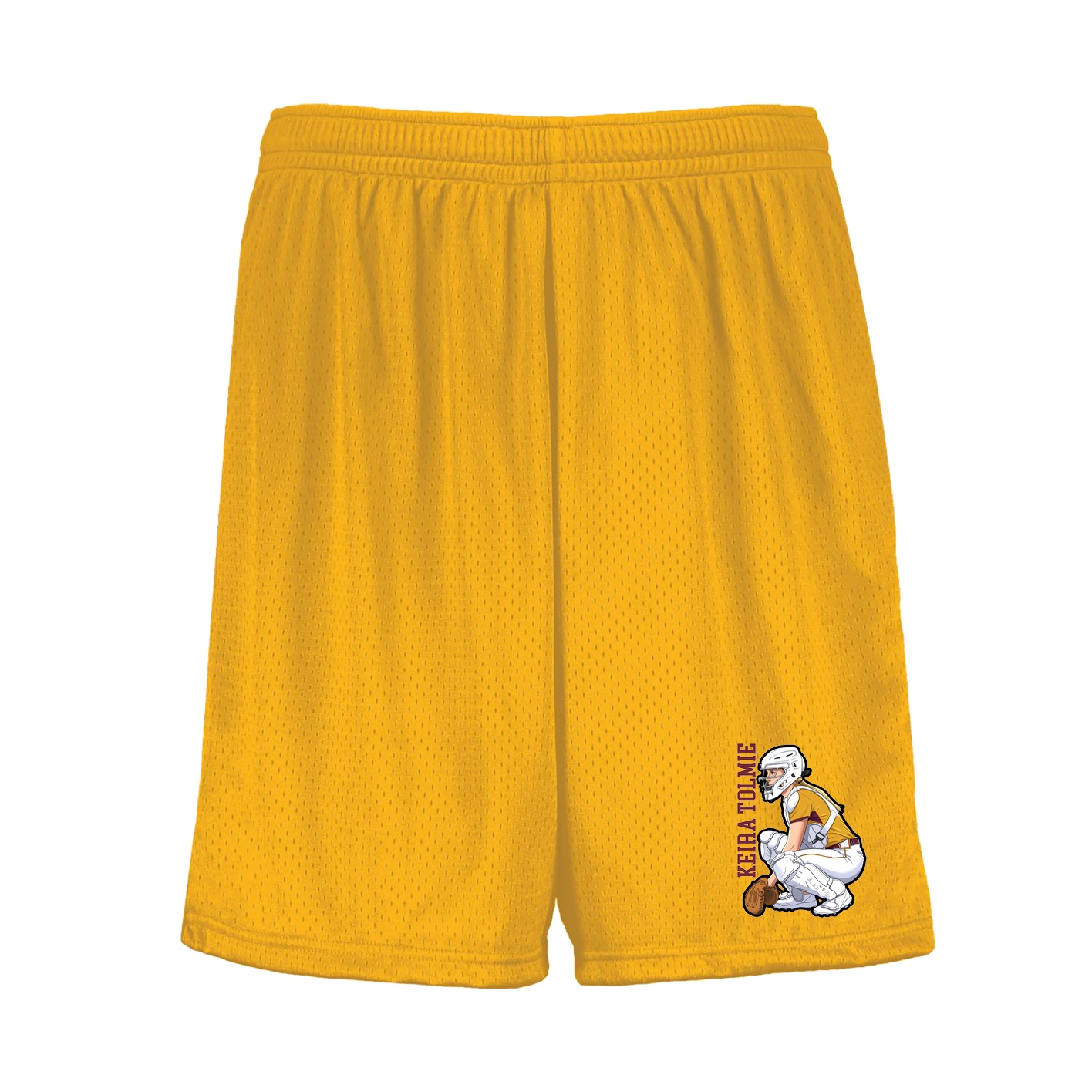 Shorts — Name Vertical in Gold
