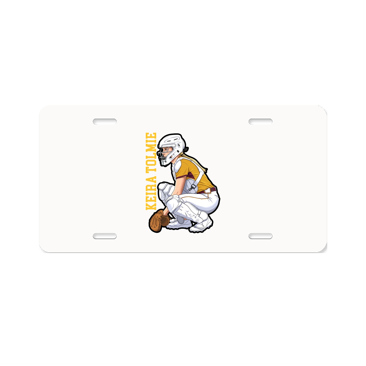 License Plate — Name Vertical in Classic