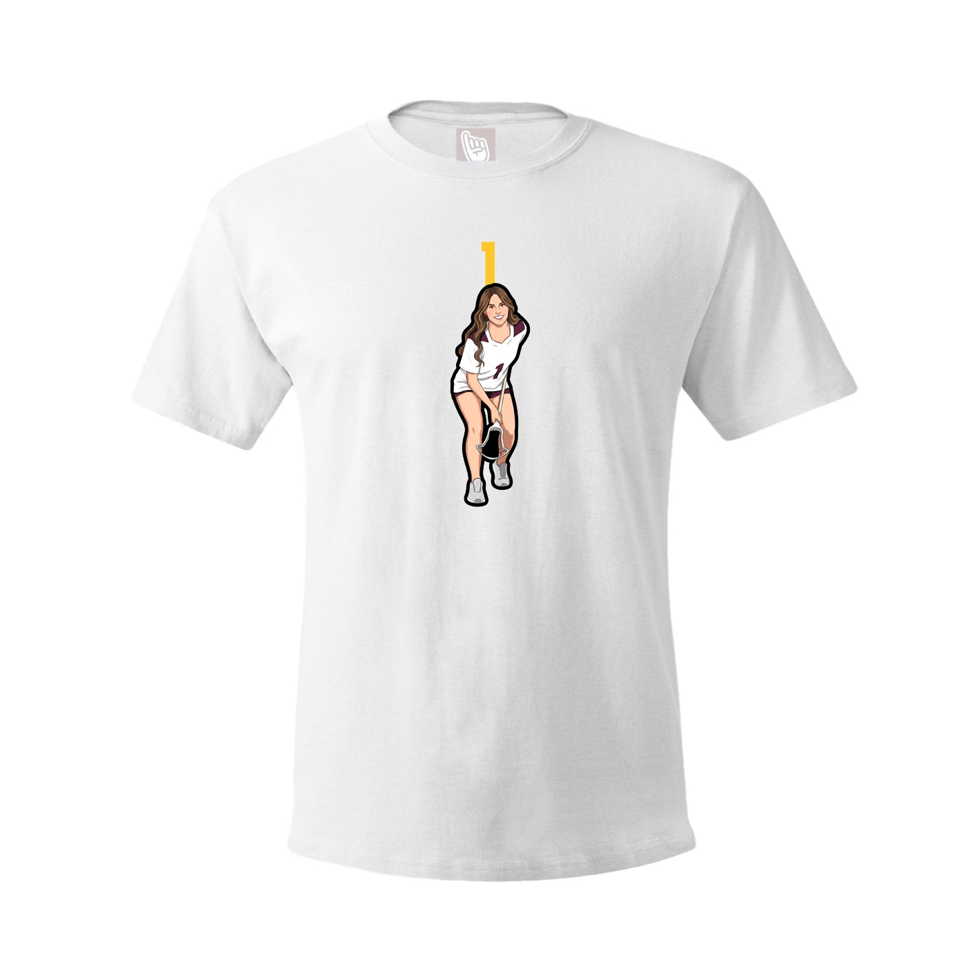Youth Tee — Number Top in White