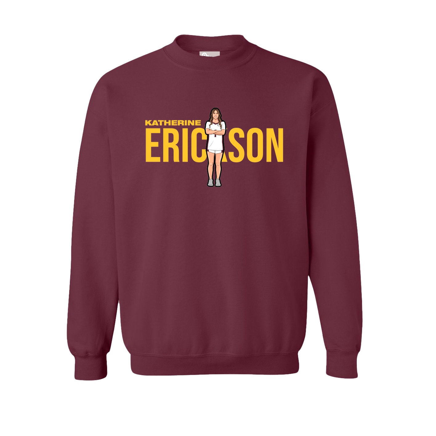 Fleece Crew — Player Name in Maroon