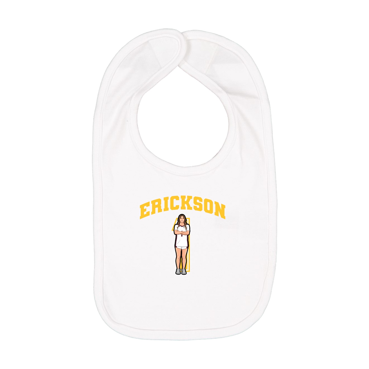Infant Bib — Number in White