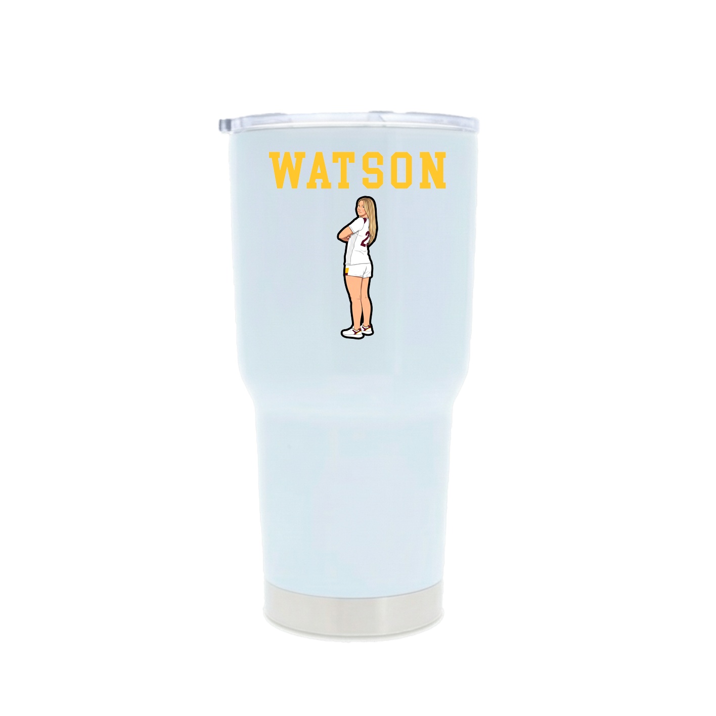 30oz Stainless Steel Tumbler — Shirsey in White