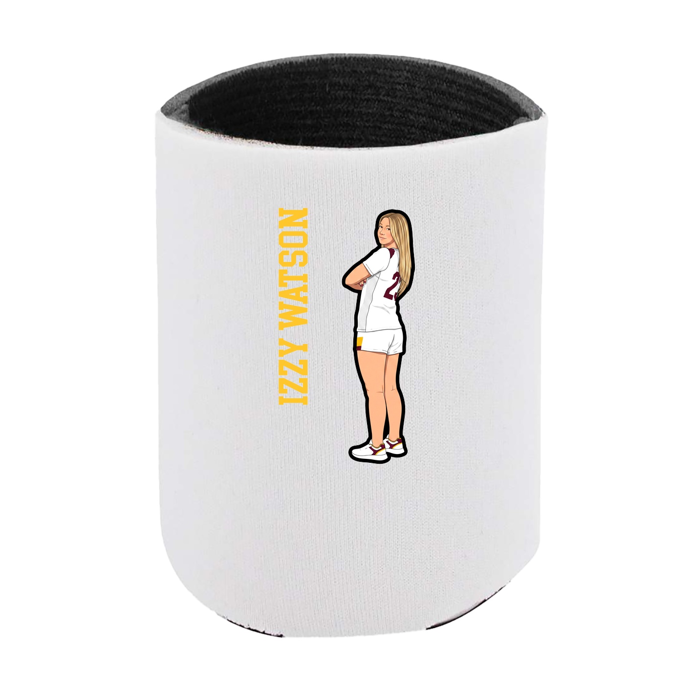 Can Holder — Name Vertical in White