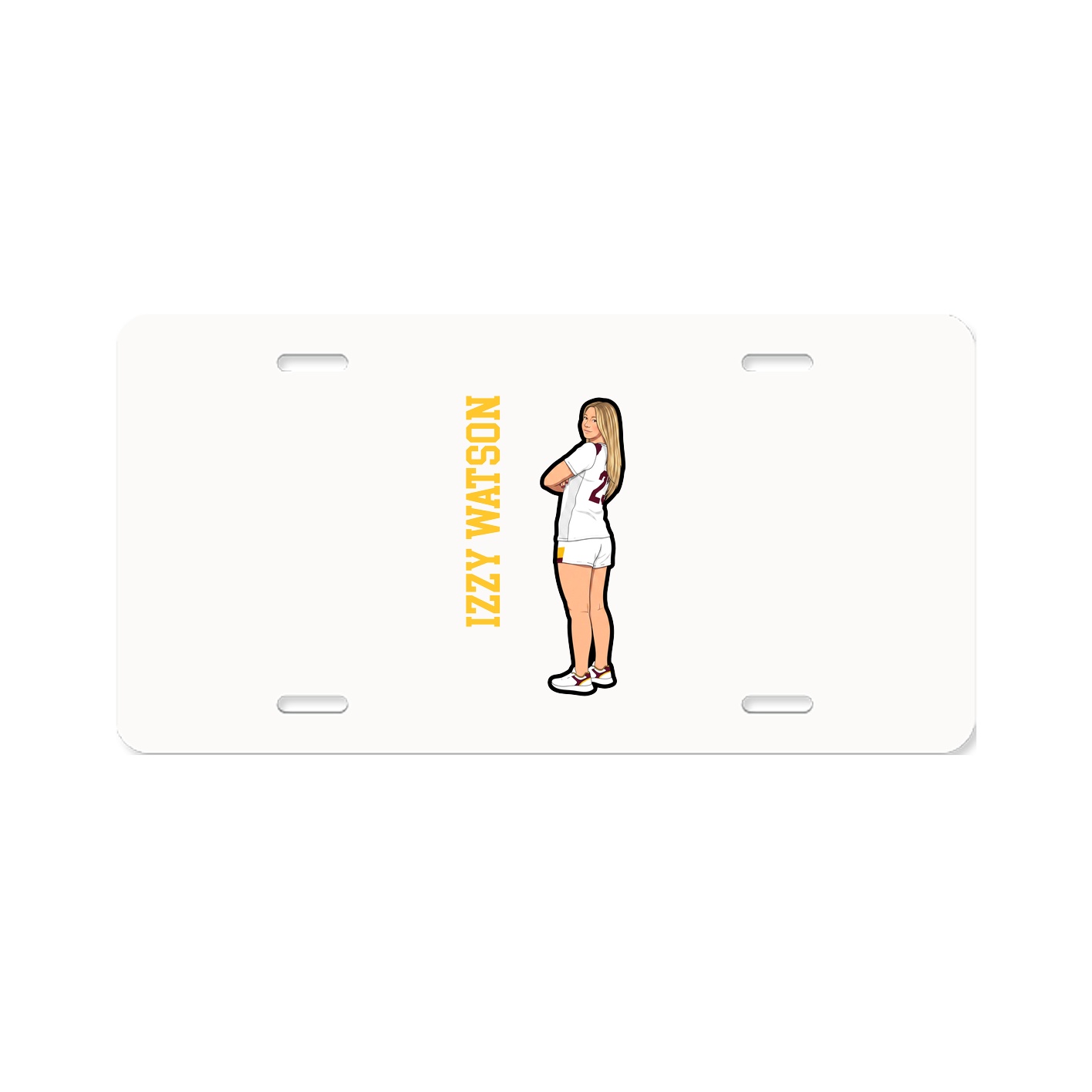 License Plate — Name Vertical in Classic