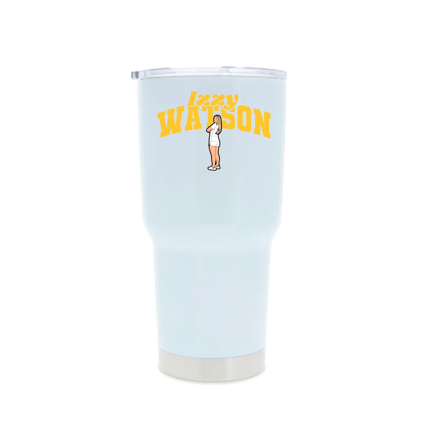 30oz Stainless Steel Tumbler — Signature Arch in White