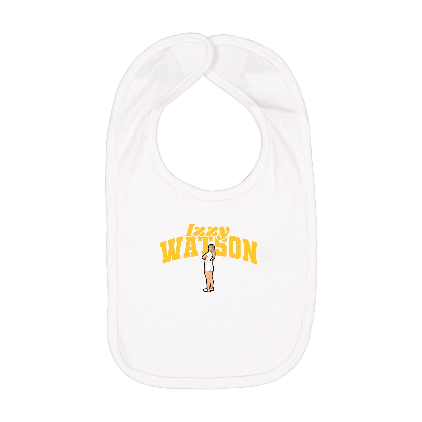 Infant Bib — Signature Arch in White