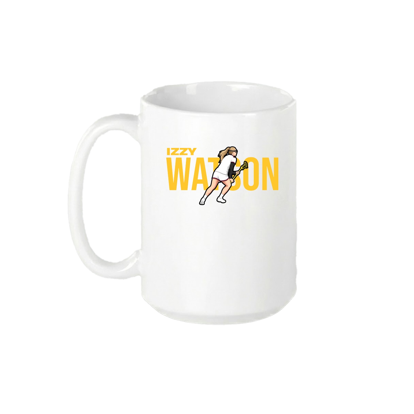 15oz Coffee Mug — Player Name in White