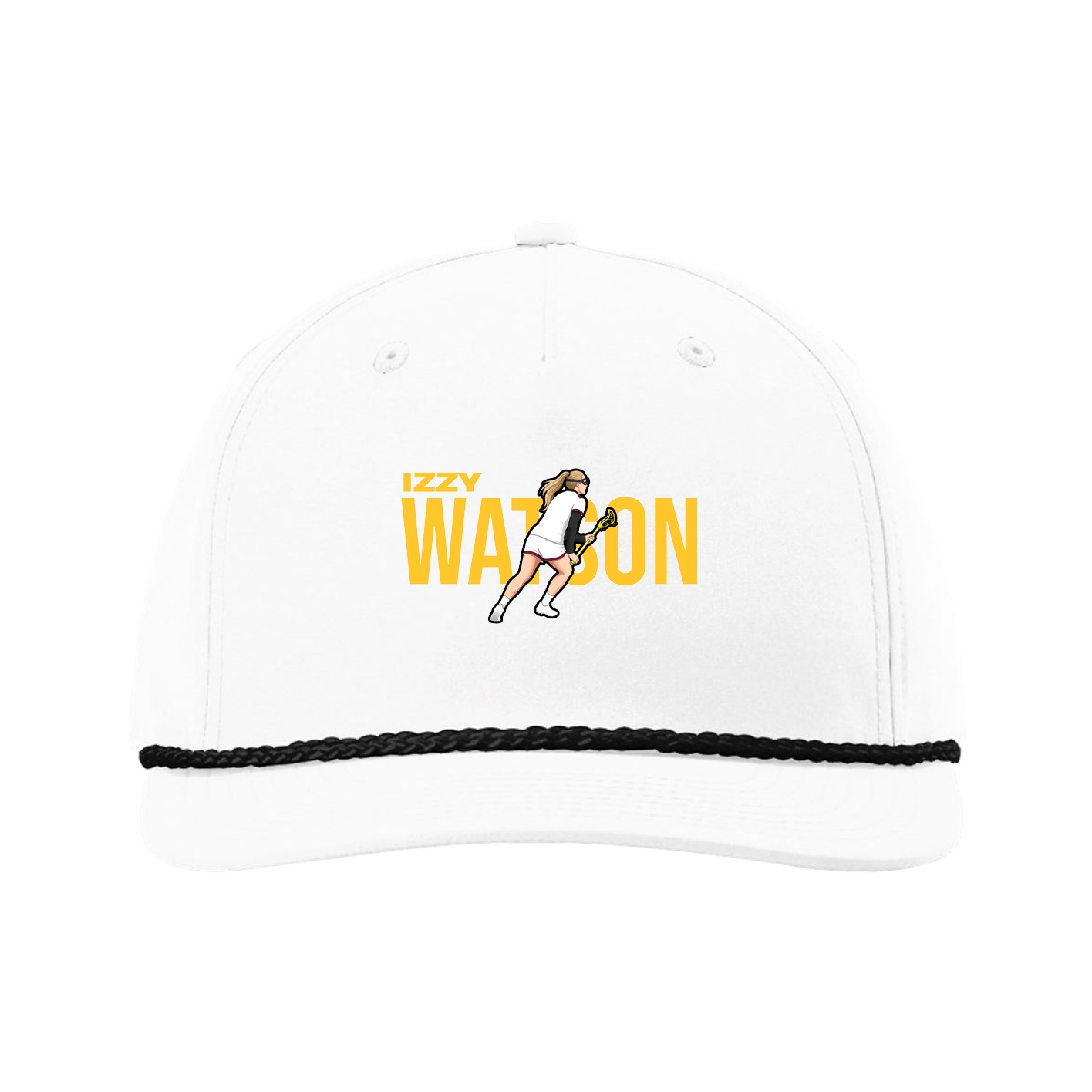 Five-Panel Classic Rope Cap — Player Name in White