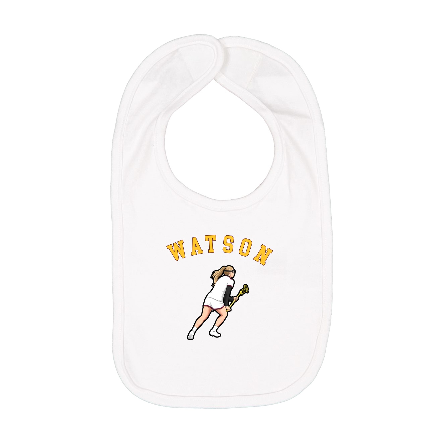 Infant Bib — Shirsey Arch in White