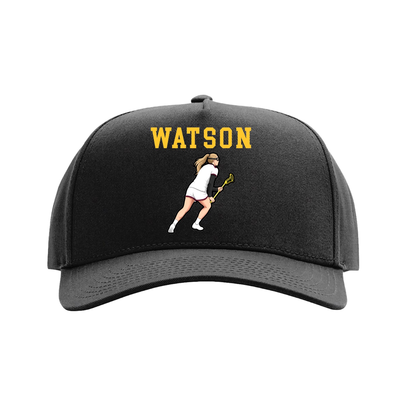 Full Fabric Five-Panel Champ Cap — Shirsey in Black