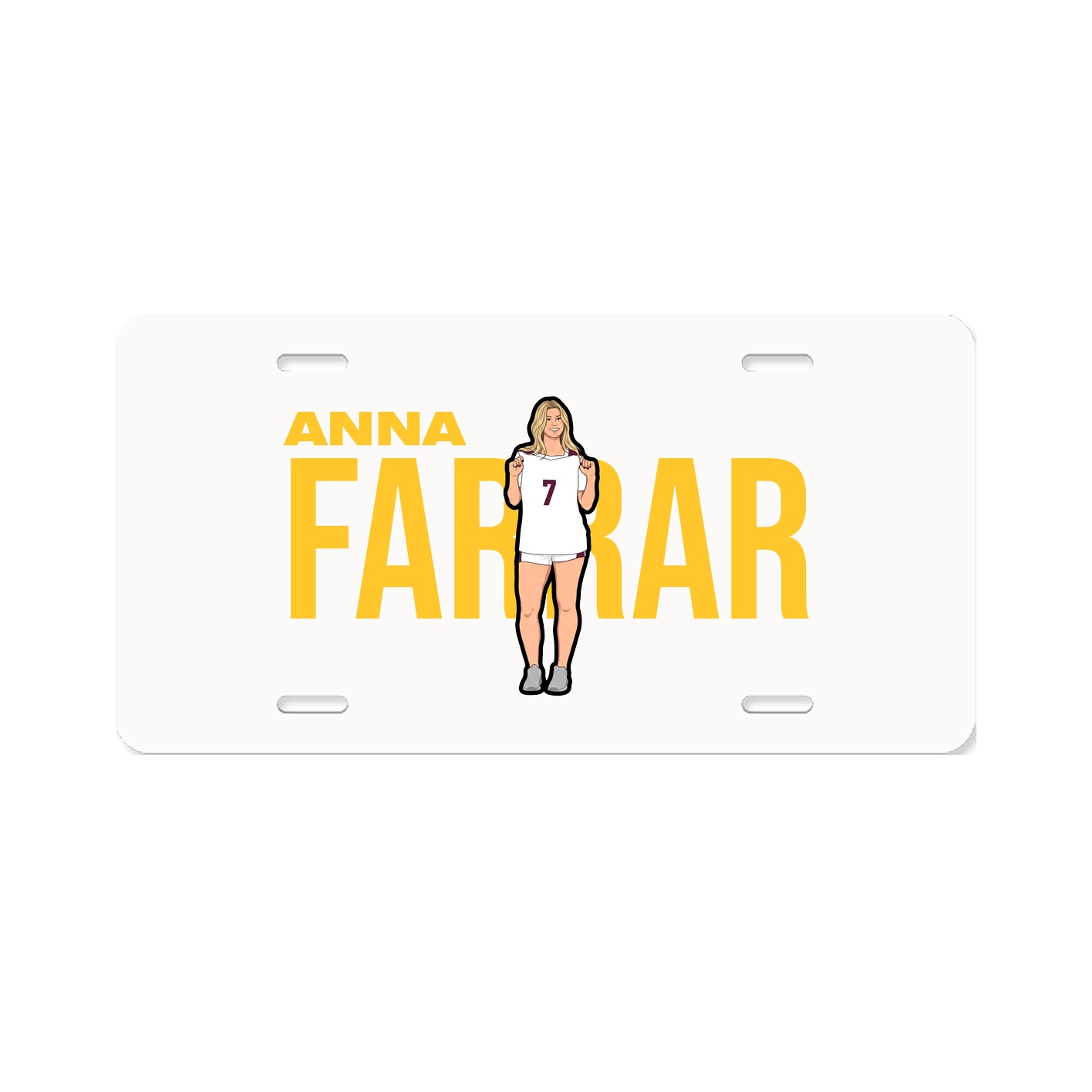 License Plate — Player Name in Classic