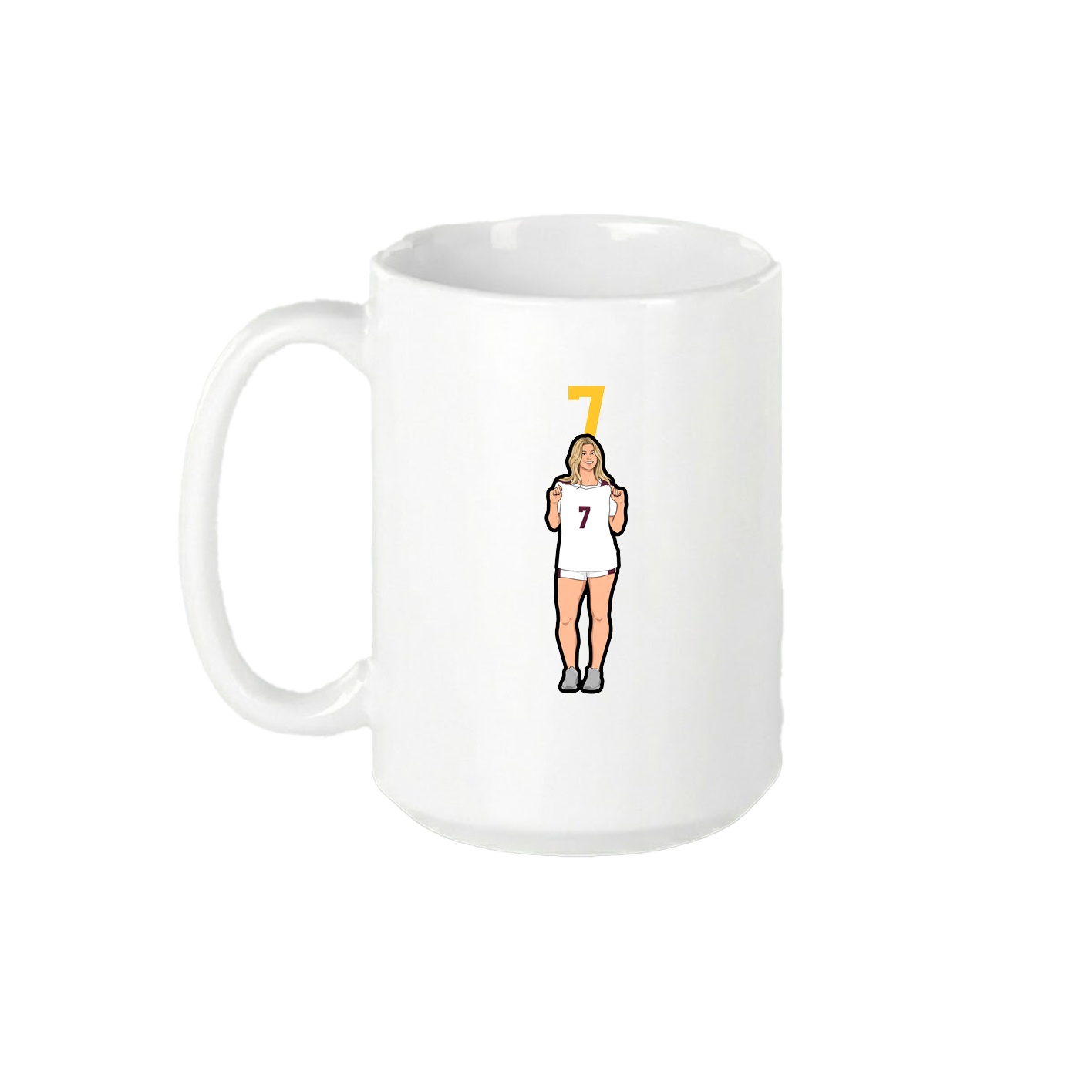 15oz Coffee Mug — Number Top in White