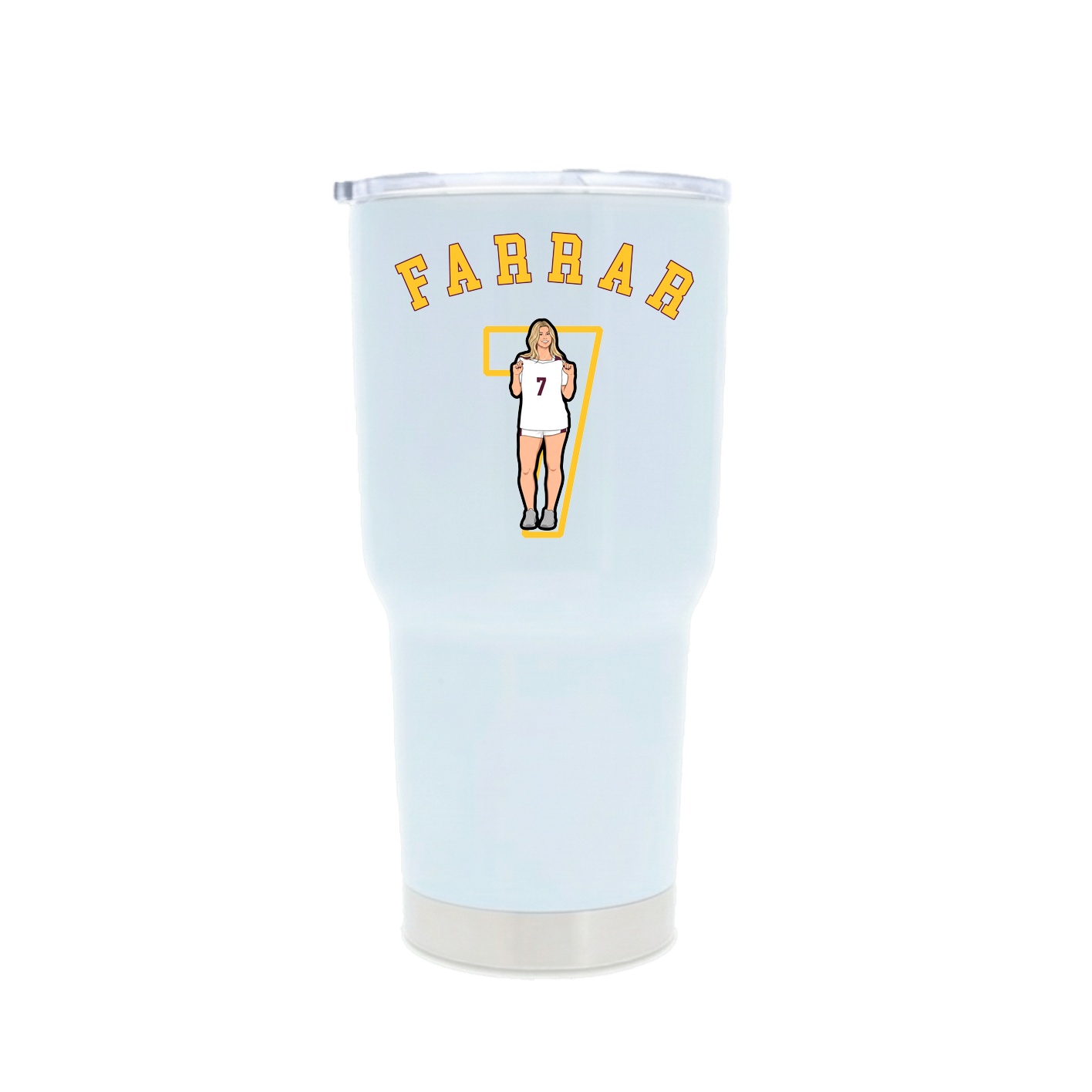 30oz Stainless Steel Tumbler — Shirsey Arch in White