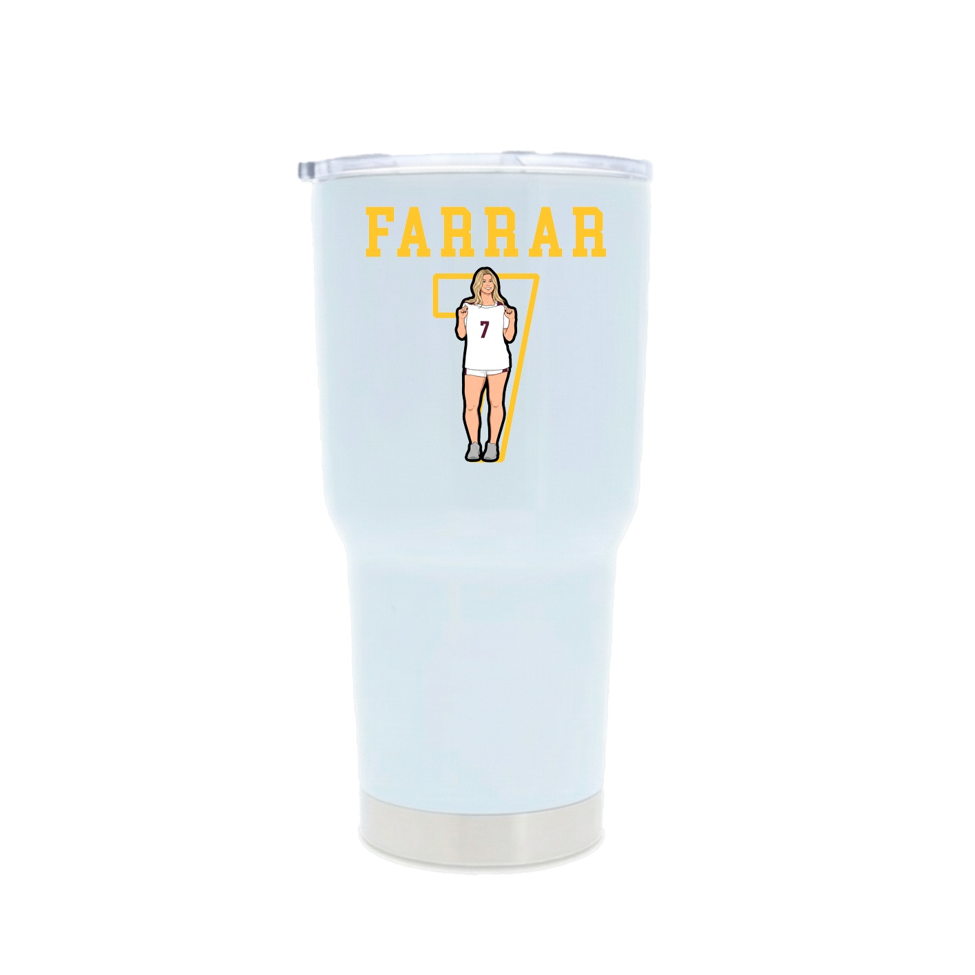30oz Stainless Steel Tumbler — Shirsey in White