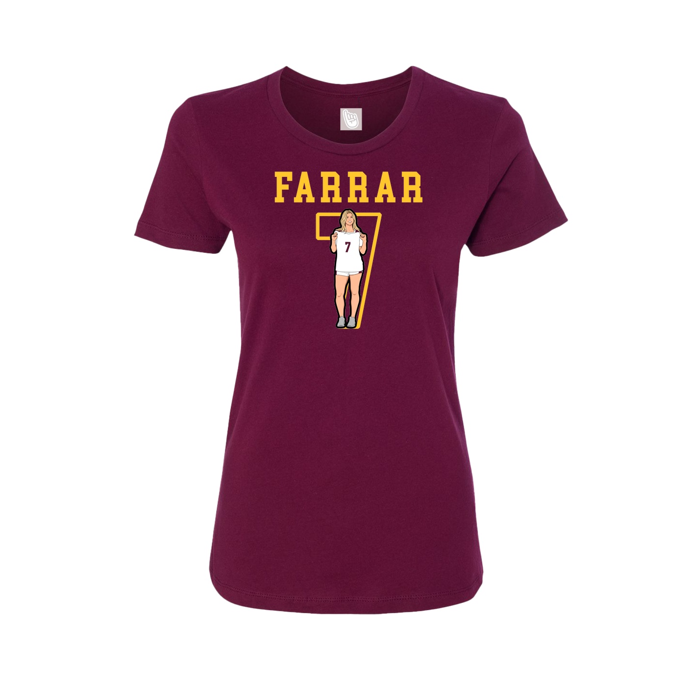Fitted Women's Tee — Shirsey in Maroon