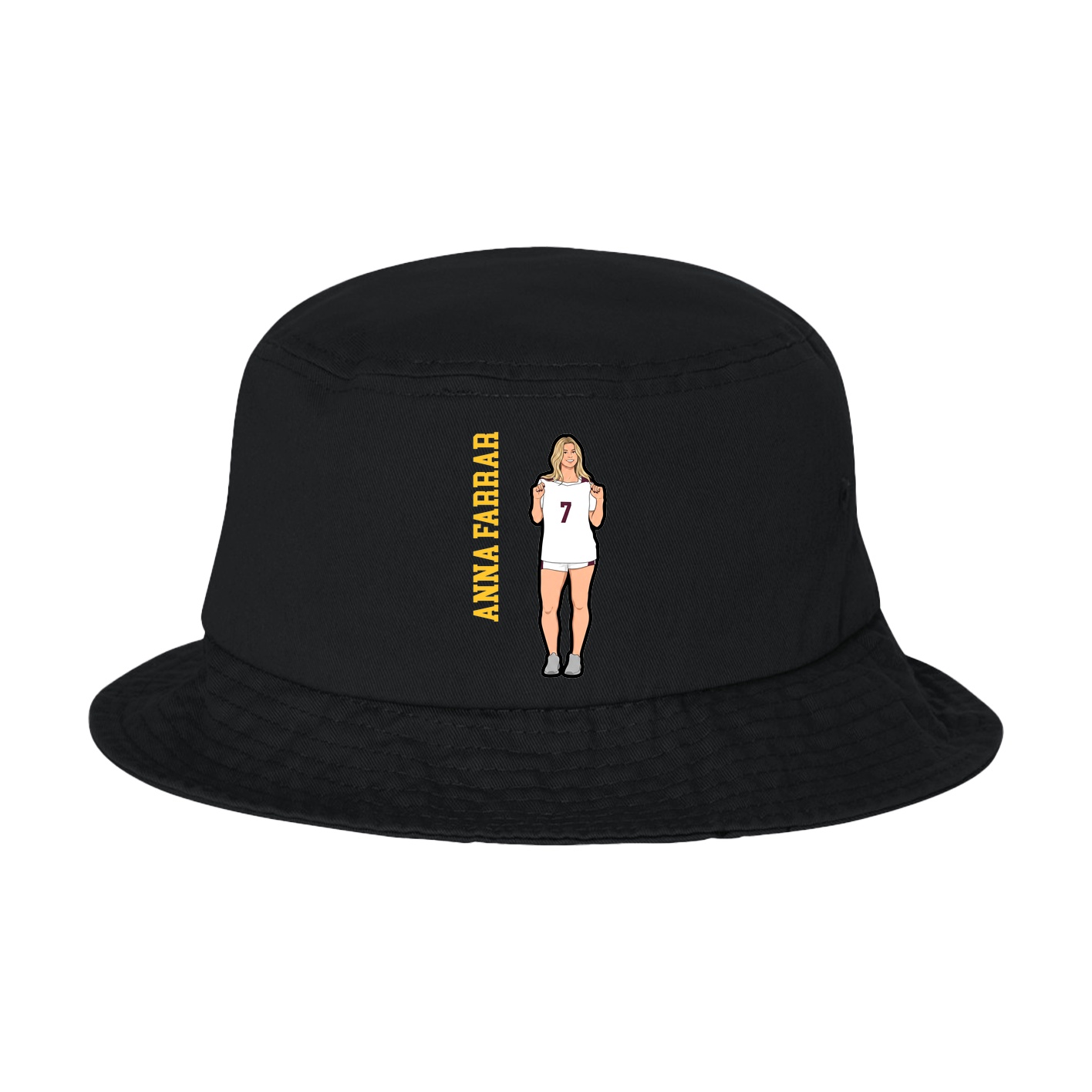 Bucket Cap — Name Vertical in Black