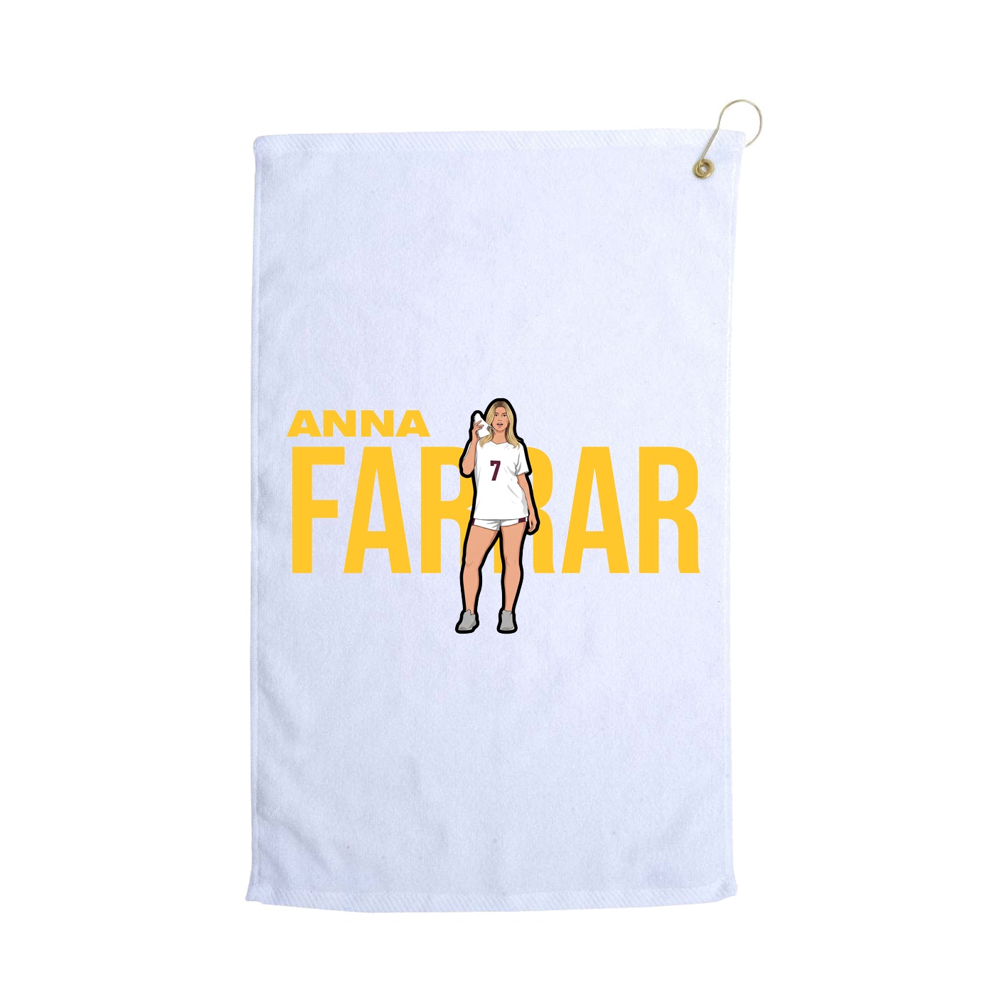 Golf Towel — Player Name in White