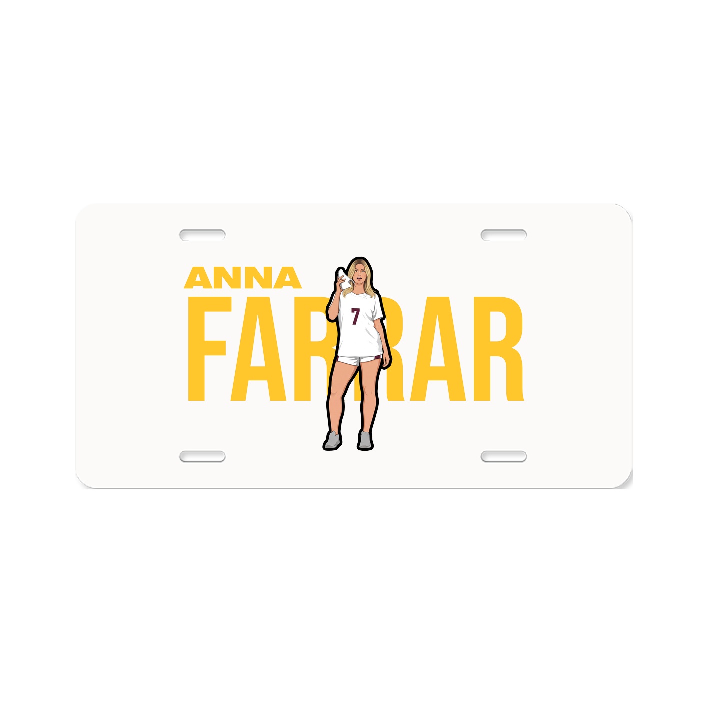 License Plate — Player Name in Classic
