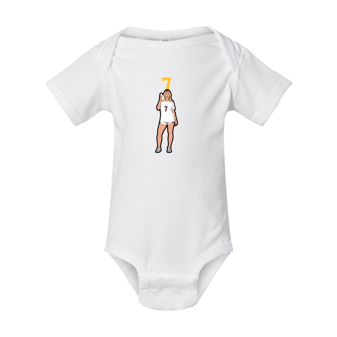 Baby Onesie — Number Top in White