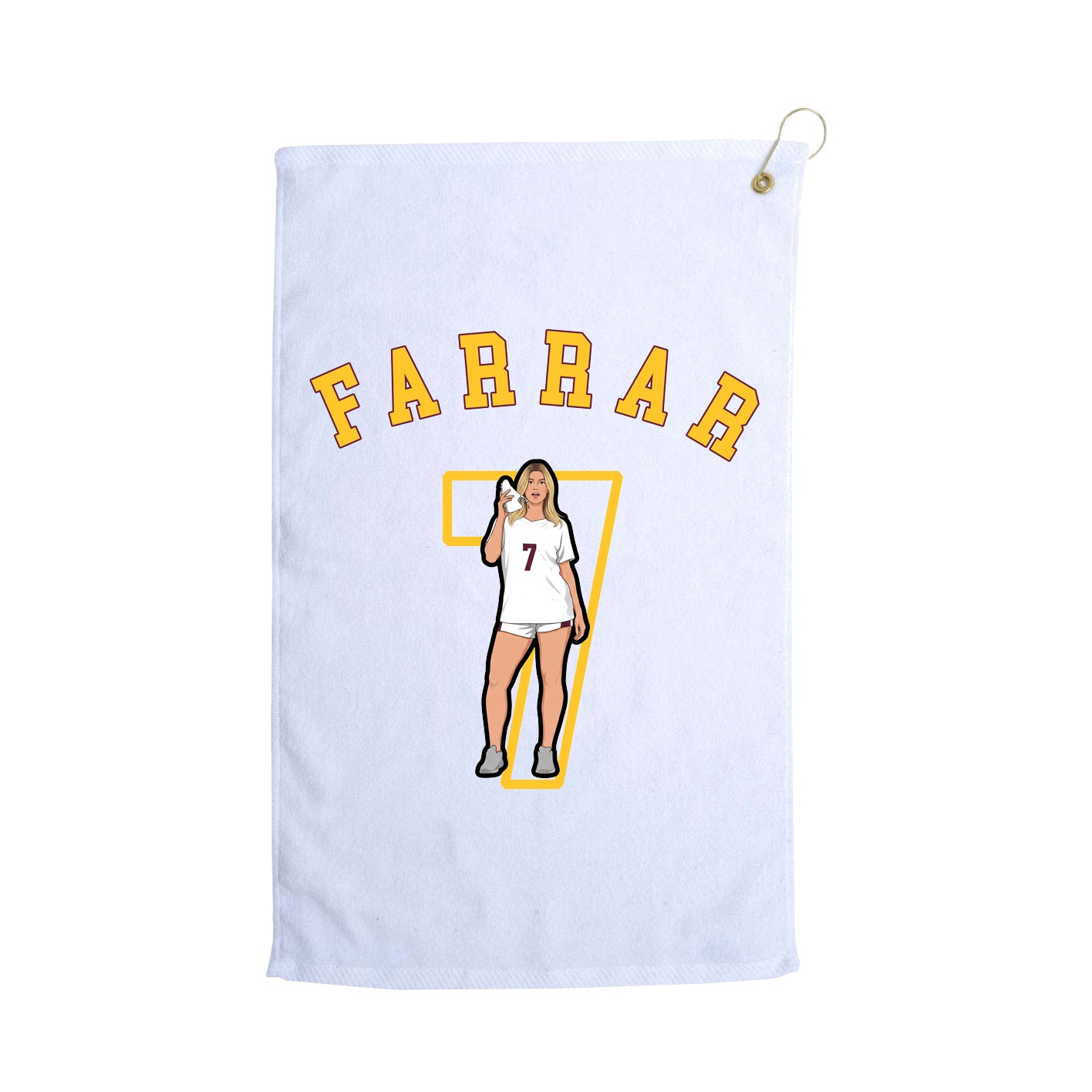 Golf Towel — Shirsey Arch in White